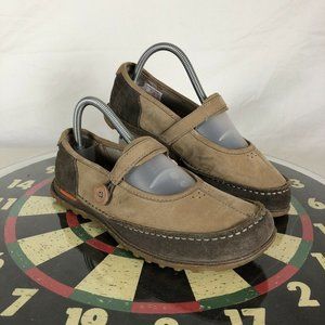 The North Face Womens 8 Brown Leather 551044 Cushion Mary Jane Sydney Shoe